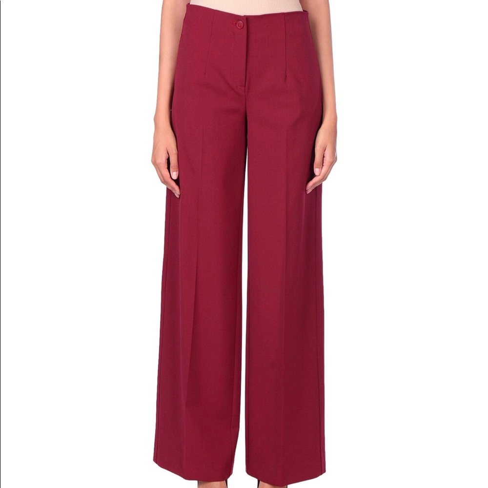 High waist wide leg burgundy dress pants BNWT sz 4